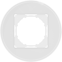 Donel A07 Natural Round Белое стекло рамка 1-я, серия DB, DERN211WG