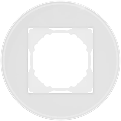 Donel A07 Natural Round Белое стекло рамка 1-я, серия DB, DERN211WG