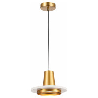 ST LUCE SL1212.203.01 Подвес ST-Luce Латунь/Ланунь, Белый LED 1*12W 3000K