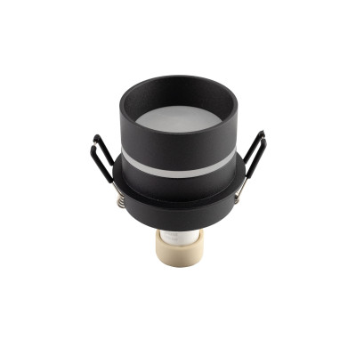 Denkirs DK2404-BK Встраиваемый светильник влагозащ., IP 44, 10 Вт, GU10, черный, алюминий