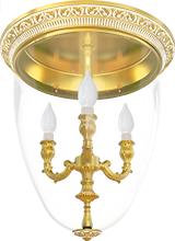 FD1094COP Fede CHANDELIER I VERONA Светильник с плафоном, CHANDELIER I VERONA, Gold White Patina