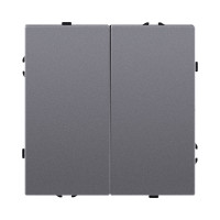 Выключатель 2-клавишный проходной 10А/250В, серый Kollinger Eclipse EC-005GY Выключатель 2-клавишный проходной 10А/250В, серый Kollinger Eclipse EC-005GY