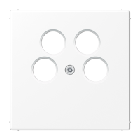 Крышка для SAT-TV розетки с 4-мя гнёздами; термопласт; белый матовый, LS990-4SAT2WWM Крышка для SAT-TV розетки с 4-мя гнёздами; термопласт; белый матовый, LS990-4SAT2WWM