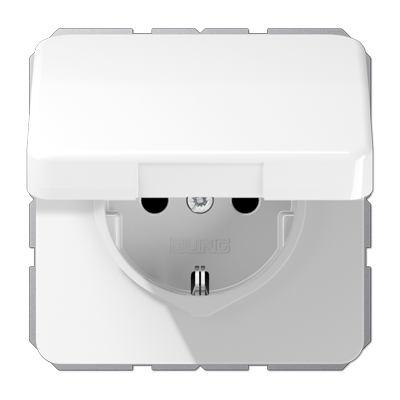 Штепсельная розетка SCHUKO 16A 250V~ с защитой от детей, влагозащищенная; белая, CD1520BFKIKLWW