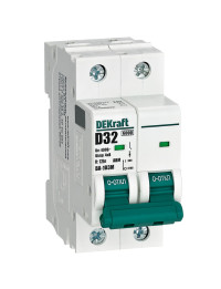 DEKraft Авт. выкл. без теплозащиты 2P 32А х-ка D 6кА ВА-103M