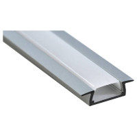 Профиль алюминиевый "встраиваемый" без крепежей, серебро, CAB251 с матовым экраном, 2 заглушками в комплекте, Feron 10265 Профиль алюминиевый "встраиваемый" без крепежей, серебро, CAB251 с матовым экраном, 2 заглушками в комплекте, Feron 10265