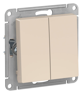 ATN000251 - ATLASDESIGN 2-клавишный ВЫКЛЮЧАТЕЛЬ, сх.5, 10АХ, механизм, БЕЖЕВЫЙ, Systeme Electric