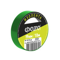 Изолента ПВХ ФАZА 19мм * 10м зеленая, 5025721