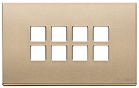 Vimar Накладка плоская, 4 модуля на 8 кнопок, Flat, сатинированное золото, 22694.88