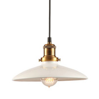 LUSSOLE GLEN COVE Подвесной светильник, цвет основания - черный, плафон - металл (цвет - белый), 1x60W E27, LSP-9605