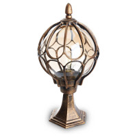 Светильник садово-парковый, 60W 230V E27 черное золото, IP44, PL3804, Feron 11365