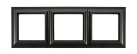 Рамка 3-поста; Eco Profi  Standart; термопласт; черный матовый, EPS483SWM