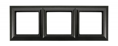 Рамка 3-поста; Eco Profi  Standart; термопласт; черный матовый, EPS483SWM