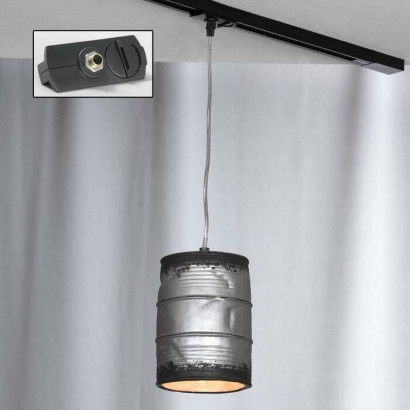 LUSSOLE NORTHPORT Подвесной светильник, цвет основания - матовый никель, плафон - керамика (цвет - серый), 1x40W E27, LSP-9526-TAB