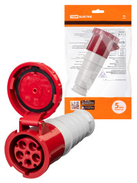 Розетка 235 переносная 3Р+РЕ+N 63А 380В IP54 TDM Electric, SQ0603-0018