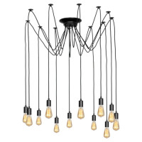 LUSSOLE SHIRLEY Люстра мультиплекс, цвет основания - черный, 12x60W E27, LSP-8174