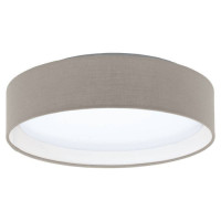 31589 Светодиодный светильник потолочный PASTERI, 12W (LED), ?320, белый/текстиль, серо-коричневый