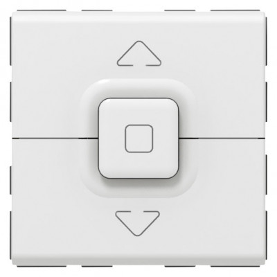 Кнопочный выключатель управления приводами - Программа Mosaic - 2 модуля - белый