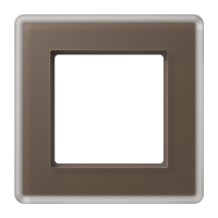 Рамка на 1 пост, стекло цвет мокко, Jung Рамка на 1 пост, стекло цвет мокко, Jung