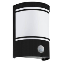 99566 Уличный настен. светильник CERNO c датч. дв-я, H165, L140, А105, 1х40W(E27), оцинк. сталь, чер