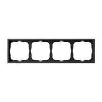 GAL001004 - ARTGALLERY 4-постовая РАМКА, универсальная, КАРБОН, Systeme Electric