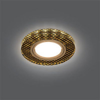 Светильник Gauss Backlight BL076 Круг Кристалл/Черный/Золото, Gu5.3, LED 2700K 1/40, BL076