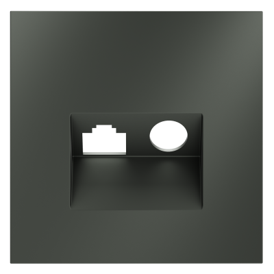 Накладка для розетки TV+RJ45 кат. 6, S70 (титан), VLS002706