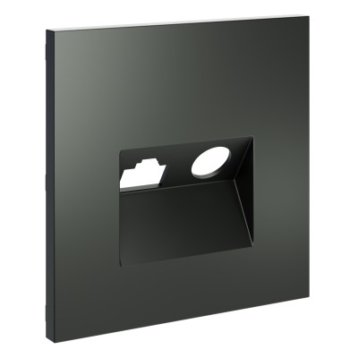 Накладка для розетки TV+RJ45 кат. 6, S70 (титан), VLS002706