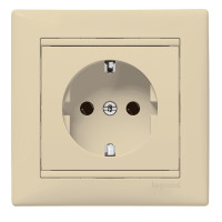Legrand Розетка с заземлением - Legrand Valena - с лицевой панелью и рамкой в сборе 16А 250В винтовые зажимы - слоновая кость, 774323
