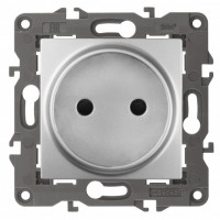 ЭРА 14-2105-03 Elegance Алюминий Розетка б/з