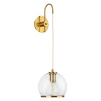 Lightstar 729611 (MB20100-1A) Бра SFERICO 1х40W E27 ЛАТУНЬ/ПРОЗРАЧНЫЙ (в комплекте)