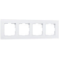 Werkel W0041105/ Рамка на 4 поста Favorit (белый матовый,стекло), a051288