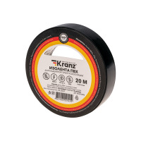 Изолента ПВХ 15 мм х 20 м, черная, (упак. 10 рулонов) KRANZ, KR-09-2606