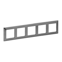 Legrand Valena LIFE.Рамка "Сталь".5-постовая универсальная, 754155 Legrand Valena LIFE.Рамка "Сталь".5-постовая универсальная, 754155