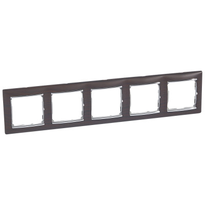 Legrand Рамка 5 постов - Legrand Valena - темное дерево/серебряный штрих, 770375