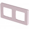 Рамка декоративная универсальная Legrand Inspiria, 2 поста, для горизонтальной или вертикальной установки, цвет "Розовый"