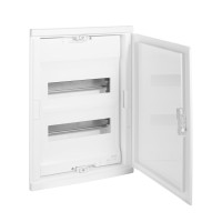 Legrand Щит встраиваемый Nedbox - со скругленной дверью белой RAL 9010 - 2 рейки - 24+4 модуля, 001412