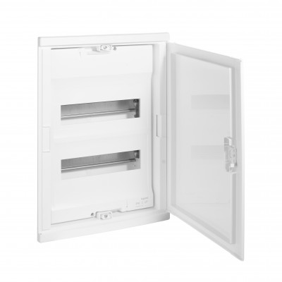 Legrand Щит встраиваемый Nedbox - со скругленной дверью белой RAL 9010 - 2 рейки - 24+4 модуля, 001412