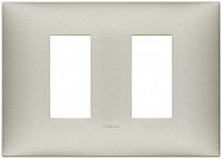 Vimar Накладка на 2 модуля по бокам для коробки на 3 модуля, никель матовый, 09679.22 Vimar Накладка на 2 модуля по бокам для коробки на 3 модуля, никель матовый, 09679.22