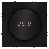 Терморегулятор электронный VOLTUM S70 с индикацией и датчиком, для теплого пола, (черный матовый), VLS070108