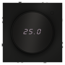 Терморегулятор электронный VOLTUM S70 с индикацией и датчиком, для теплого пола, (черный матовый), VLS070108