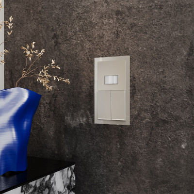 Рамка стеклянная VOLTUM S70 на 2 поста, (шелк, стекло), VLS110204