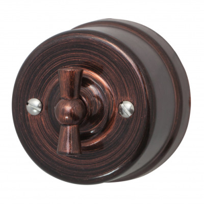 BIRONI Лизетта Пластик Медный век Выключатель перекрестный 1-кл, B1-203-16