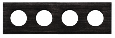 Bironi Рамка 4-х постовая (Угольно-черный)  С.М. BF4, BF4-640-119