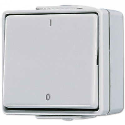 Выключатель двухполюсный,  для накладного монтажа IP44, 602W