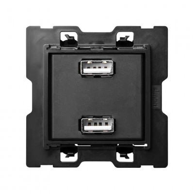 Simon 10000381-039 Зарядное устройство 2хUSB 230В~ c 2 выходами 2.1A 5В S100