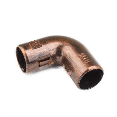 BIRONI Пластик Медный век Угол соедин. для труб 90 град. D16 5шт/уп, BTU1-16-16-5