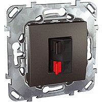 MGU5.486.12ZD - UnicaTop Аудиорозетка одинарная (стерео) , графит, Schneider Electric