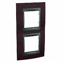 MGU66.004V.2M3 - UNICA TOP РАМКА 2-постовая, вертикальная, ГРАФИТ/ВЕНГЕ