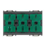 Vimar Три кнопки качающиеся, серые, 16981